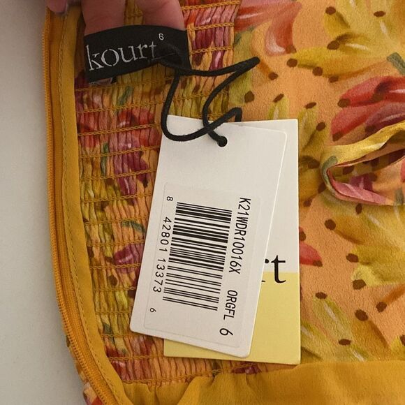Kourt Bustier Style Banana Print Tropical Mini Dress Size 6 - Picture 10 of 14